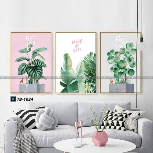 tranh canvas tropical phòng khách