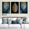 tranh canvas cổ điển cho phòng khách, chiếc lá vàng