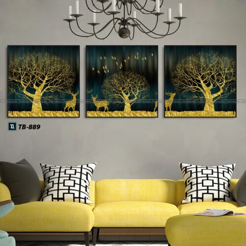 tranh canvas trừu tượng cho phòng làm việc, con hươu