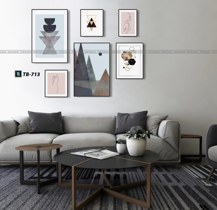 tranh canvas cho phòng khách, tranh trừu tượng